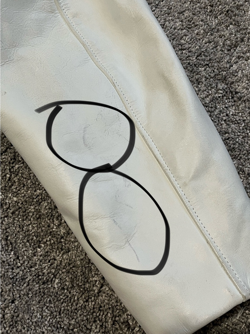 Calvin Klein Leather Moto Jacket Women’s Size Large White Motorcycle - Picture 9 of 10